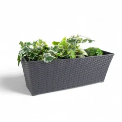 Jardinera Narayan gris 21x61x21 cm