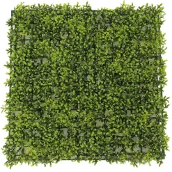 Jardín vertical artificial hoja redondeada verde 50x50 cm