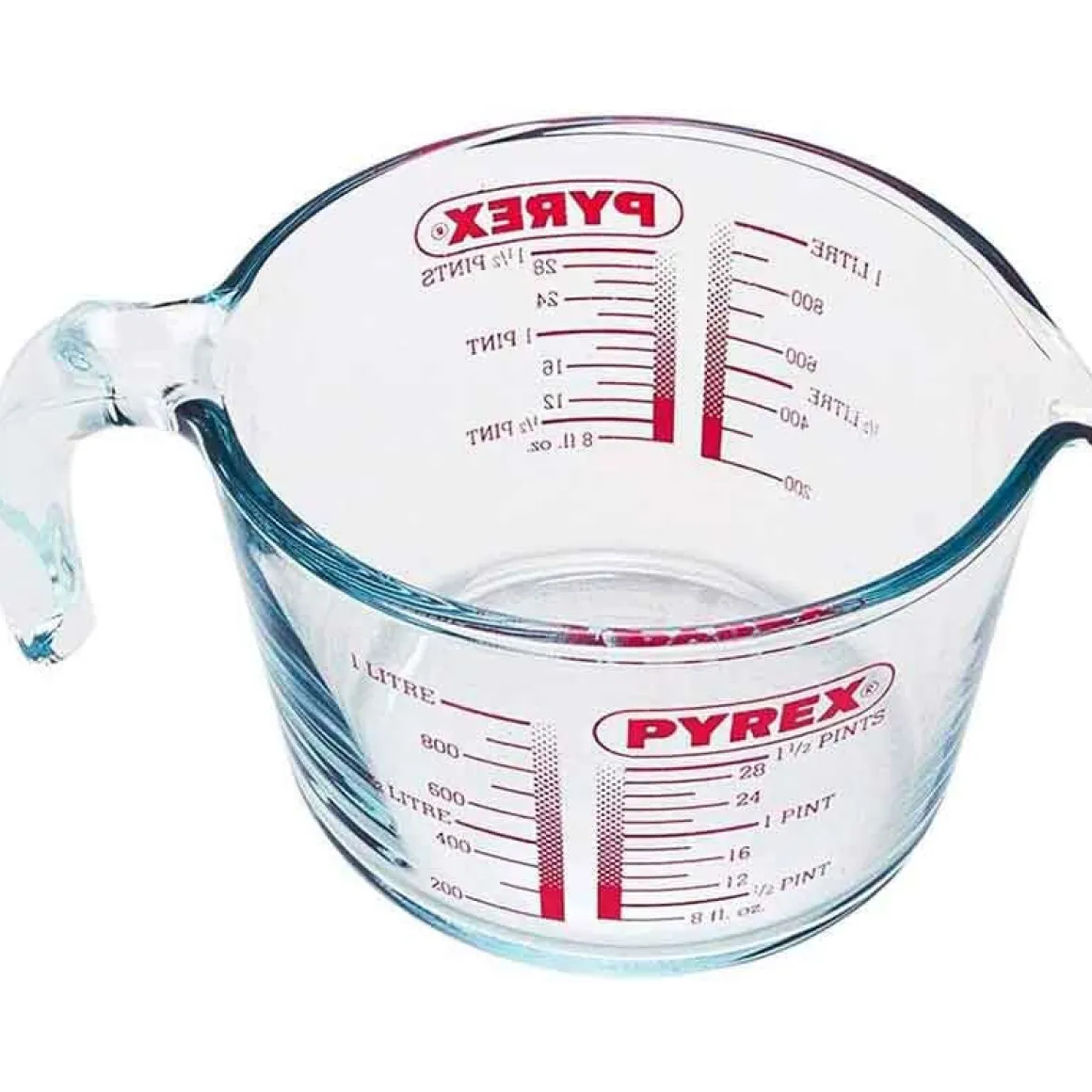Jarra medidora Classic Pyrex con tapa 1L vidrio rojo