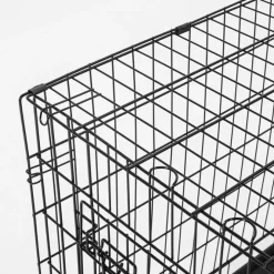 Jaula transportín PawHut para perros acero negro 57x76x53 cm