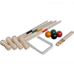 Juego de croquet madera 4 personas con accesorios