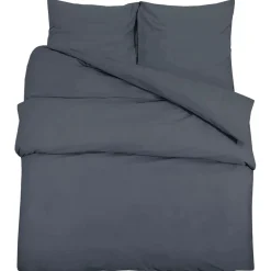 Juego de funda nórdica de edredón + almohada microfibra antracita