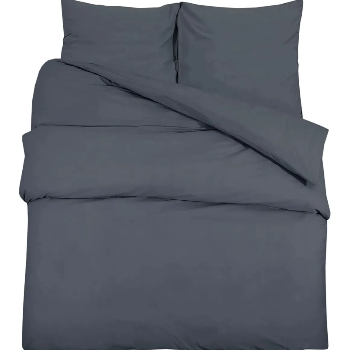 Juego de funda nórdica de edredón + almohada microfibra antracita