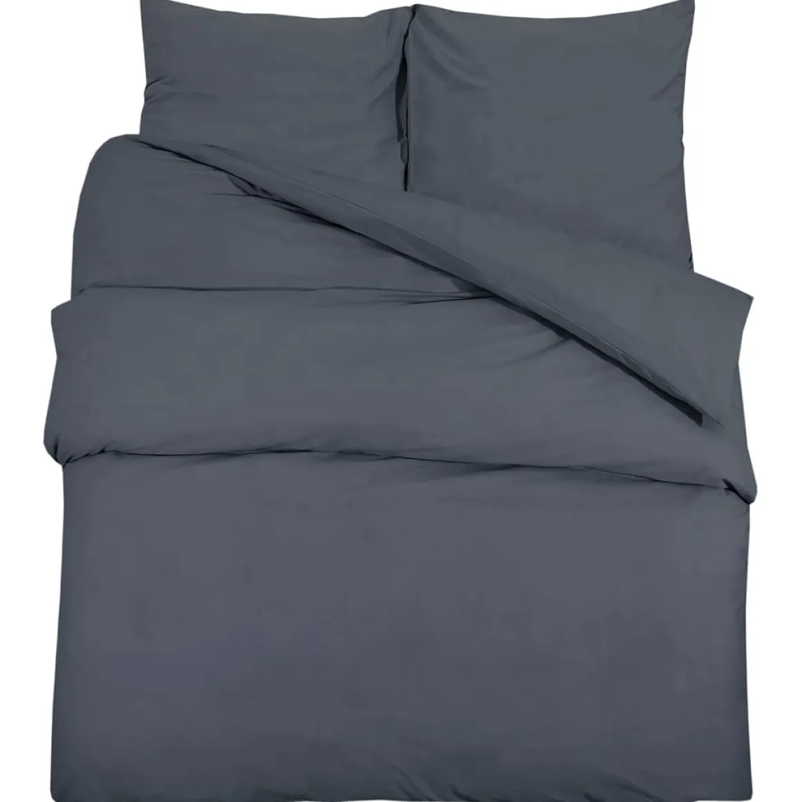 Juego de funda nórdica de edredón + almohada microfibra antracita