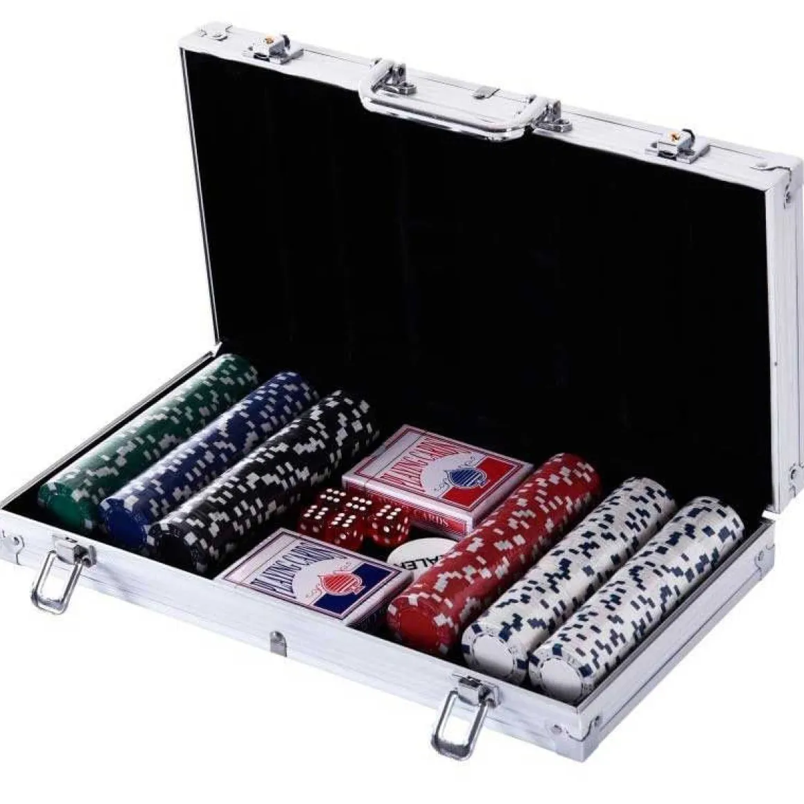 Juego de poker Homcom 300 fichas con maletín metálico