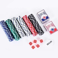Juego de poker Homcom 300 fichas con maletín metálico