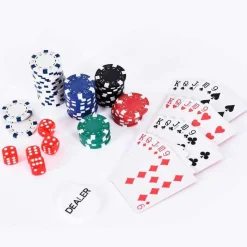 Juego de poker Homcom 300 fichas con maletín metálico