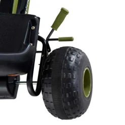 Kart a pedales Homcom asiento ajustable 3-6A negro/verde 56x99x65 cm