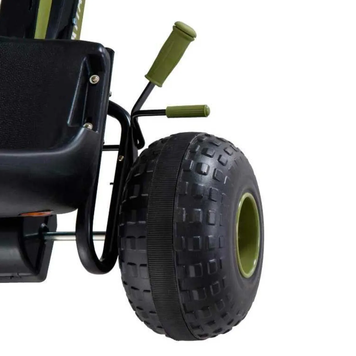 Kart a pedales Homcom asiento ajustable 3-6A negro/verde 56x99x65 cm