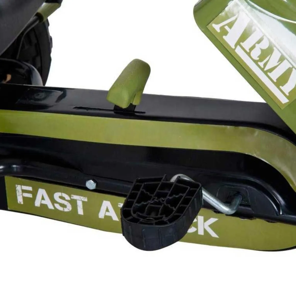 Kart a pedales Homcom asiento ajustable 3-6A negro/verde 56x99x65 cm