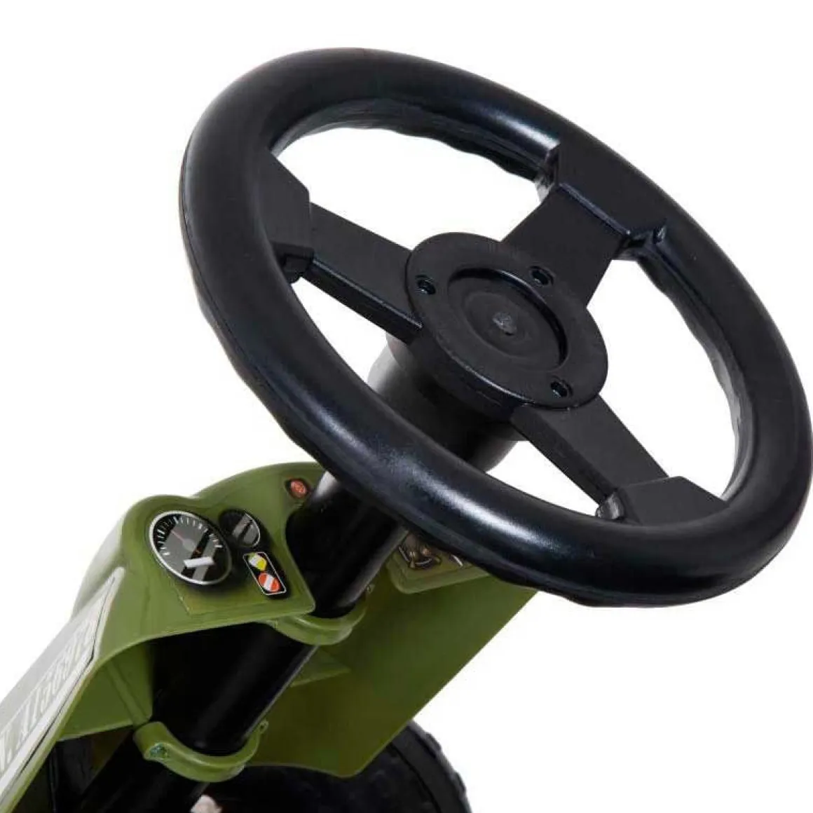 Kart a pedales Homcom asiento ajustable 3-6A negro/verde 56x99x65 cm