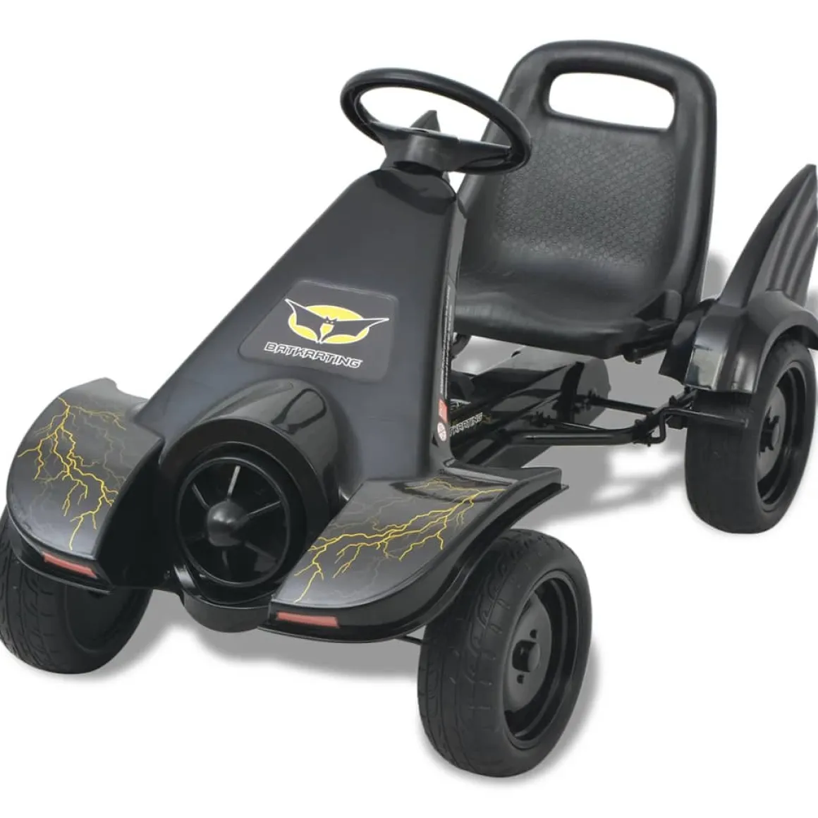 Kart infantil a pedales con asiento regulable +3A negro 61x115x62 cm