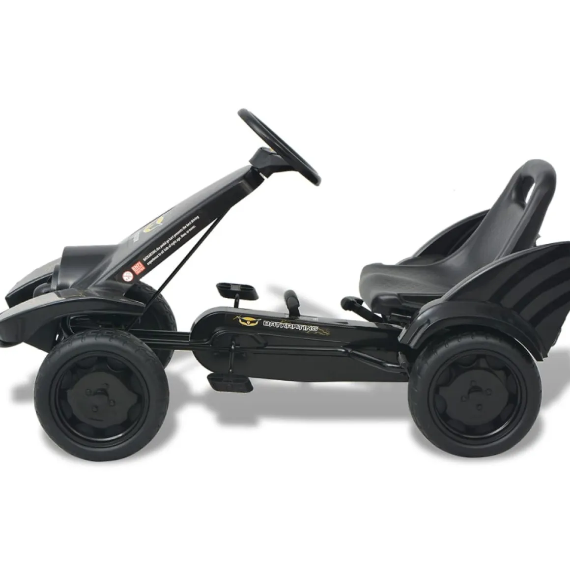 Kart infantil a pedales con asiento regulable +3A negro 61x115x62 cm