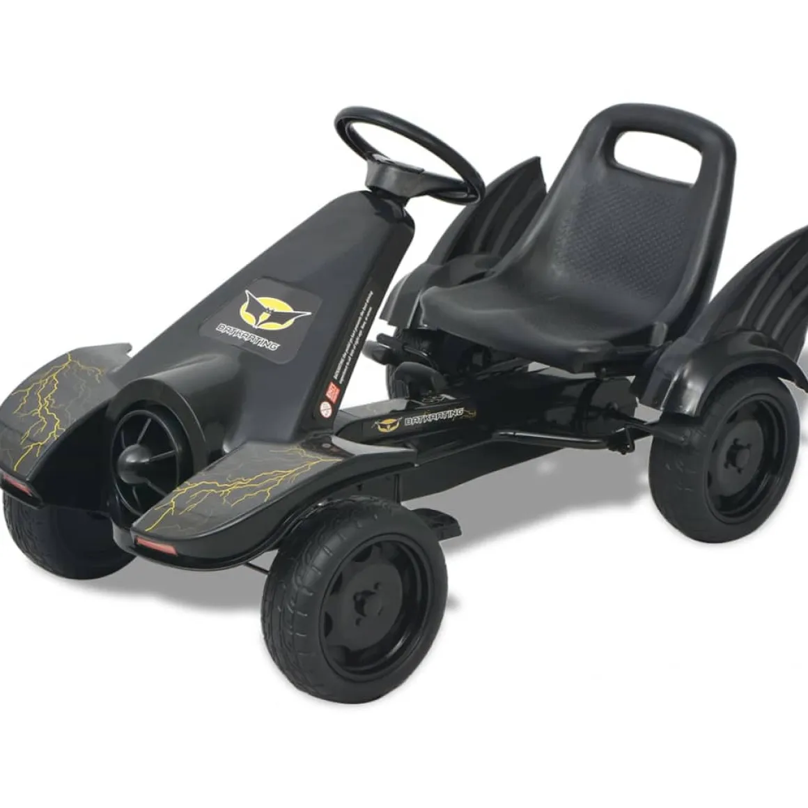 Kart infantil a pedales con asiento regulable +3A negro 61x115x62 cm