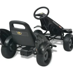 Kart infantil a pedales con asiento regulable +3A negro 61x115x62 cm