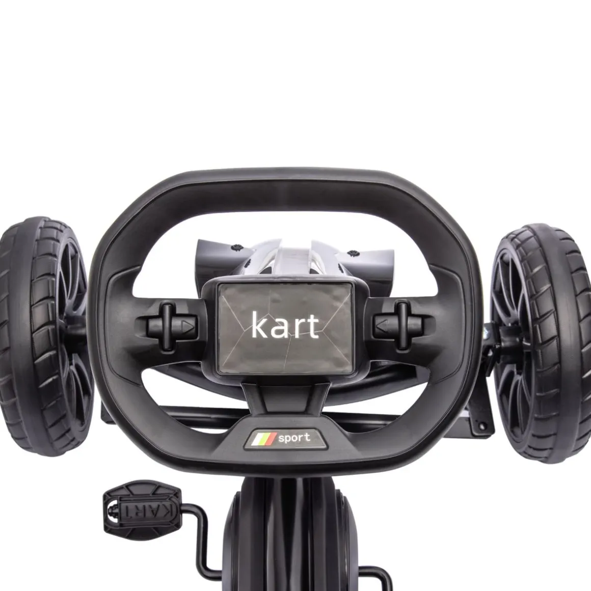 Kart infantil a pedales Go Kart Homcom altura regulable negro 58,5x58x100 cm