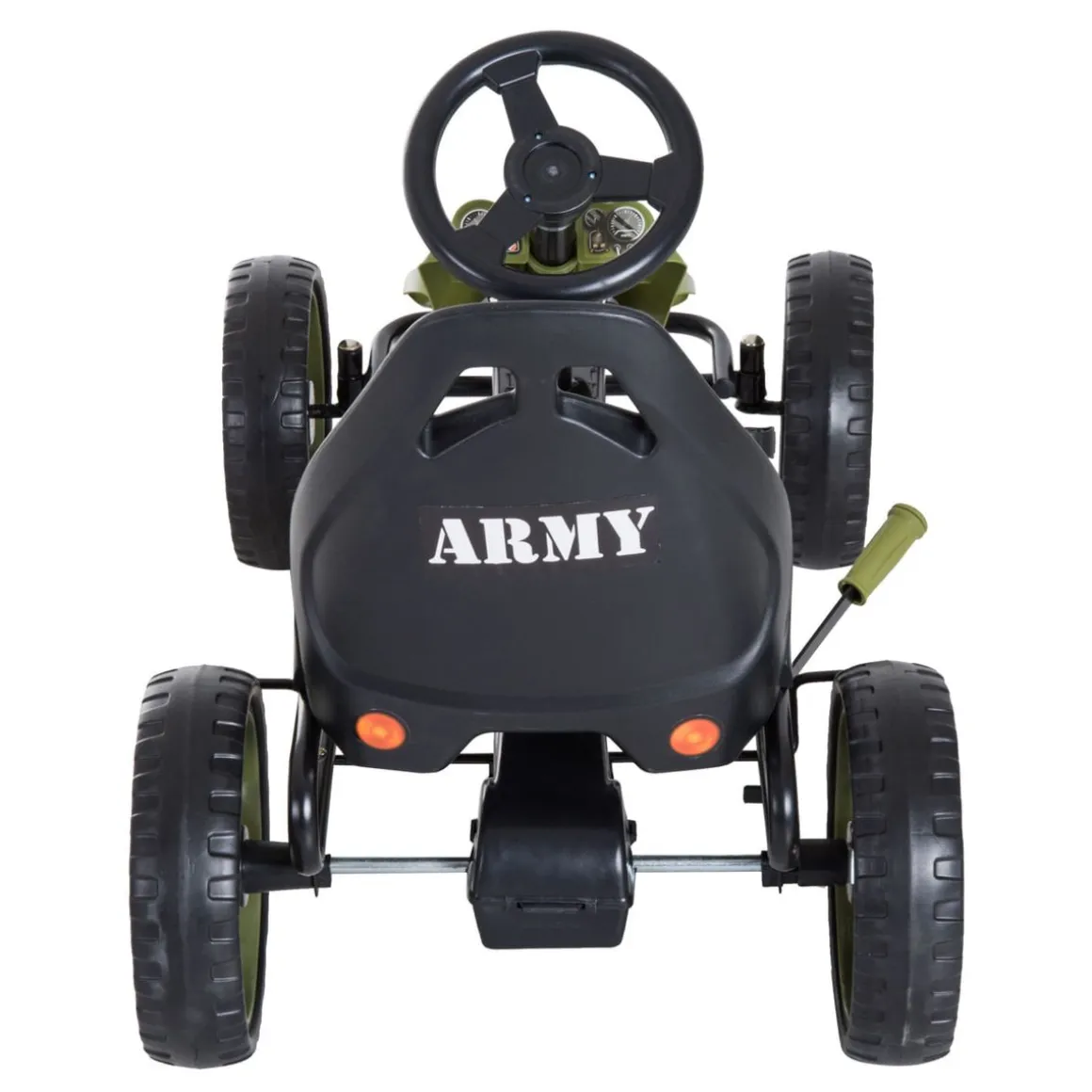 Kart infantil a pedales Homcom con asiento regulable +3A verde 61x105x54 cm