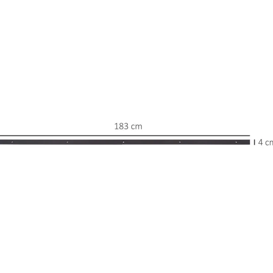 Kit de herrajes Homcom para puerta corredera cafe 183 cm