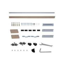 Kit de herrajes para puerta corredera Homcom marrón 3,06x200x3,05 cm
