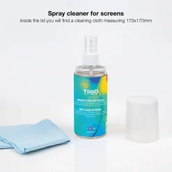 Kit limpiador de pantallas TooQ TQSC0016 150ml con paño de microfibra