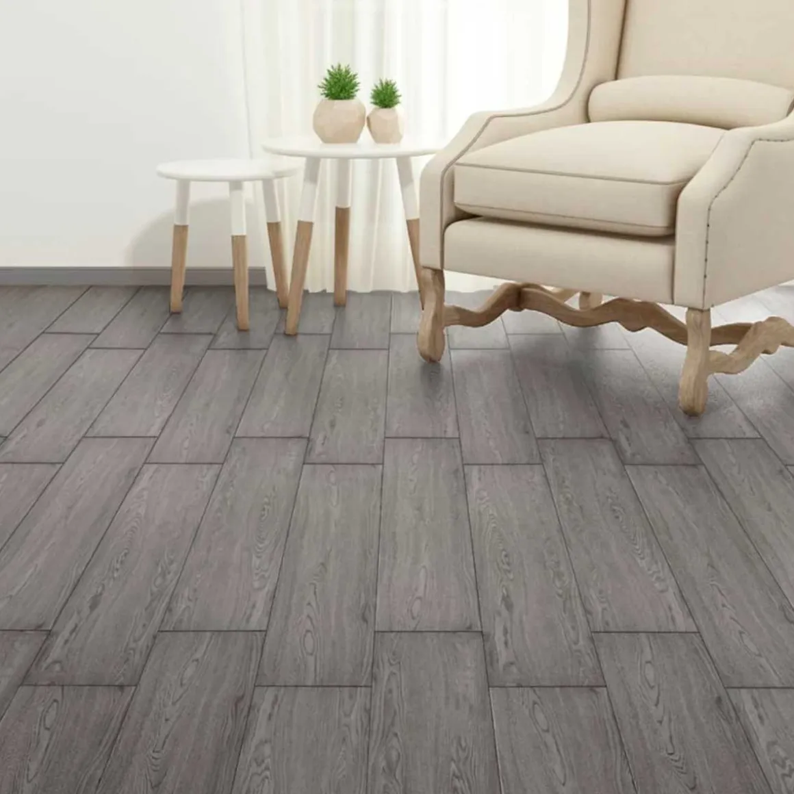 Lamas para suelo de PVC autoadhesivas 5,02m² 15,2x91,5 cm