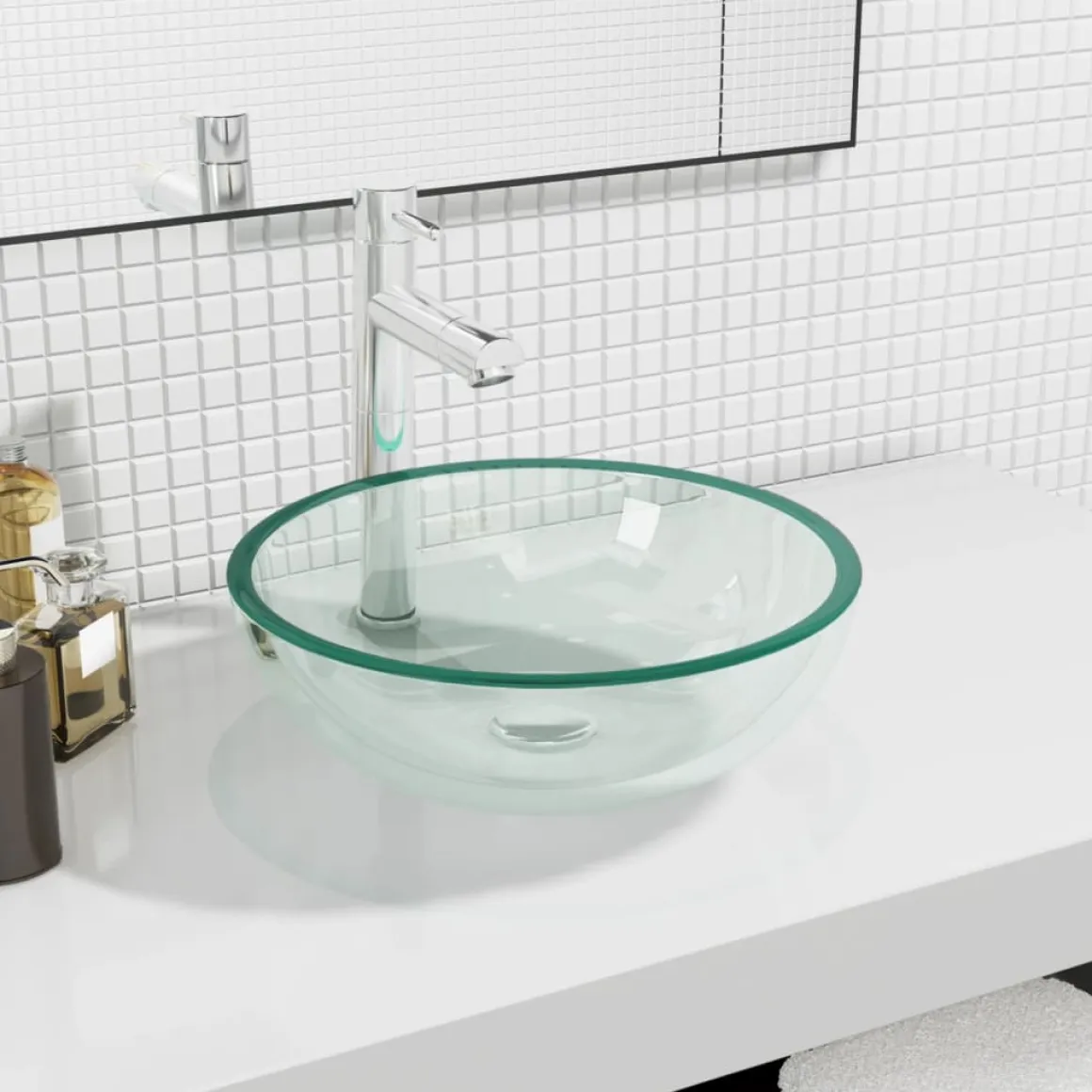 Lavabo Aquarium transparente Ø35x12 cm
