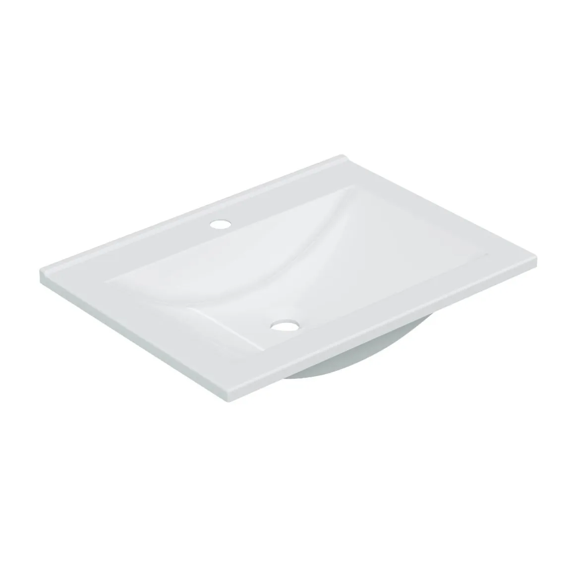 Lavabo Aries sin rebosadero blanco 60x45 cm