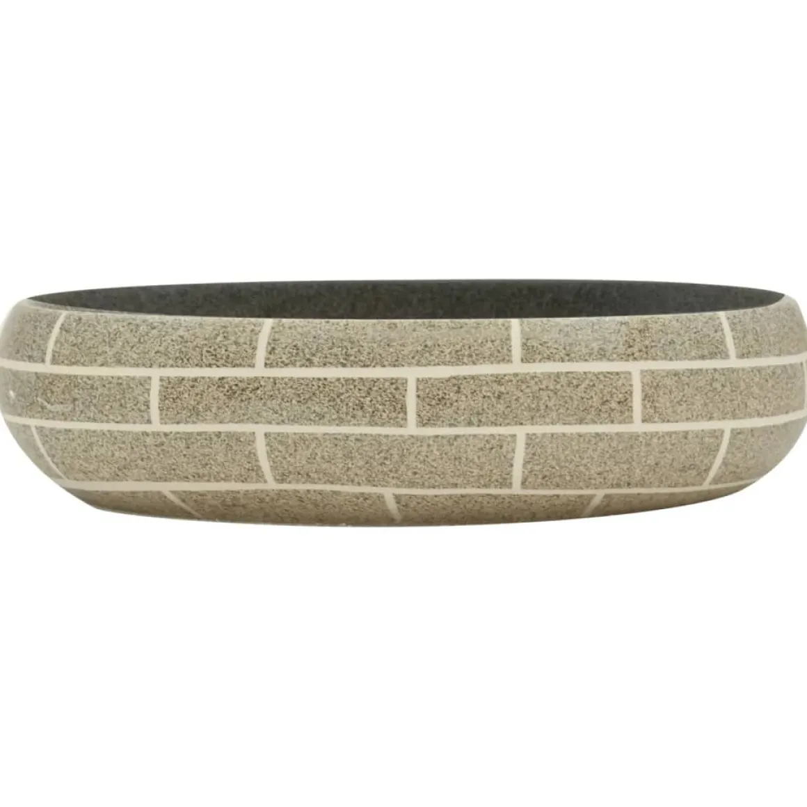 Lavabo de encimera Livha ovalado cerámica 15x59x40 cm