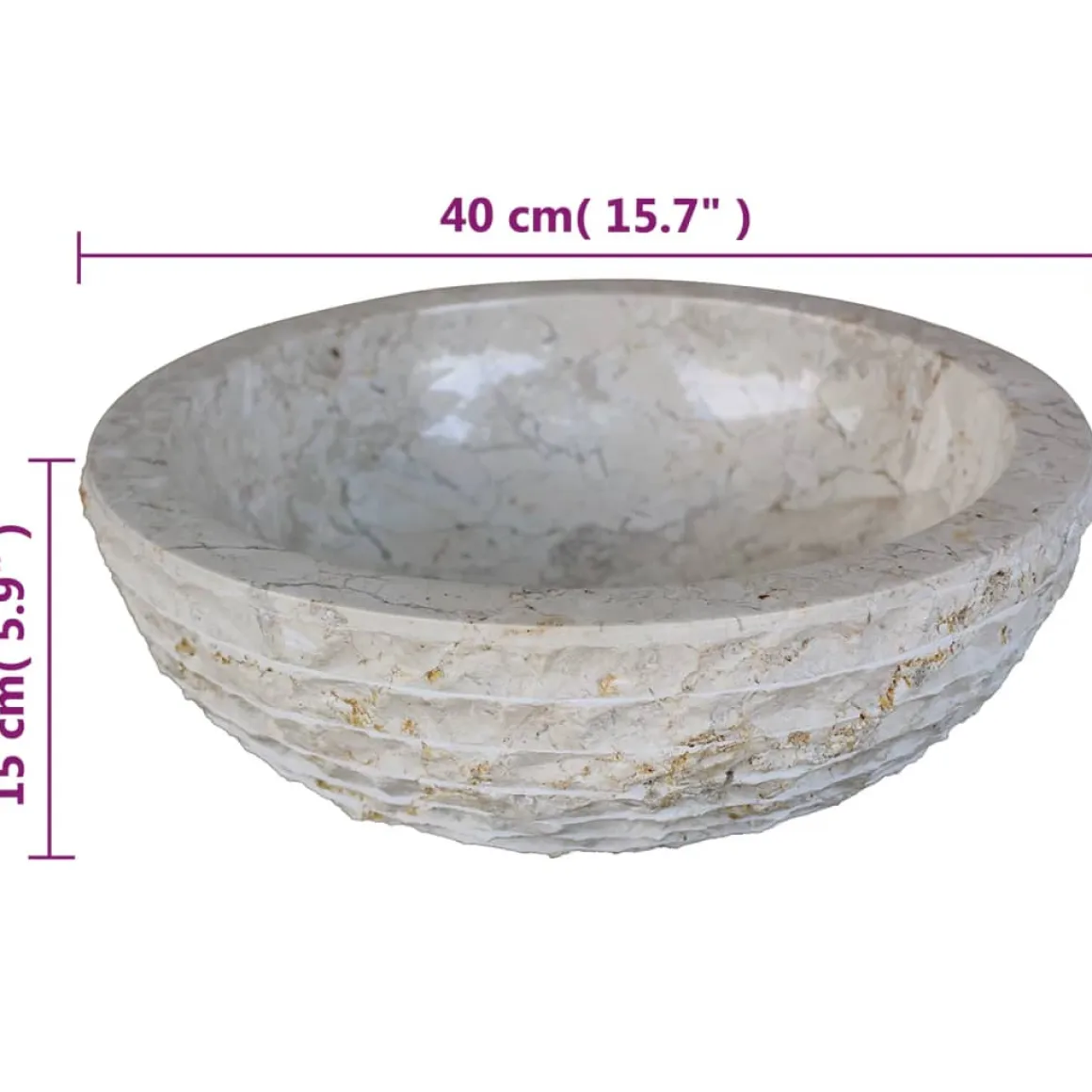 Lavabo Neptuno mármol Ø40x15 cm