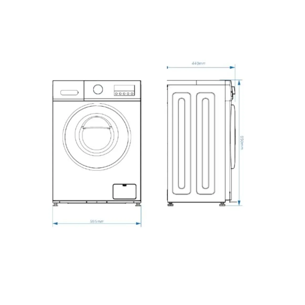 Lavadora carga frontal Aspes AL7202AIDVBX 7kg 1200 rpm 12 programas A inox 60 cm