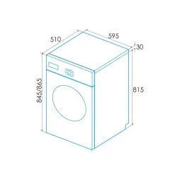 Lavadora carga frontal Edesa EWF-8402 8kg 13 programas A blanco 59,5 cm