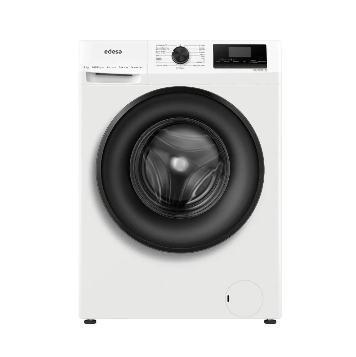 Lavadora carga frontal Edesa EWF-8402 8kg 13 programas A blanco 59,5 cm