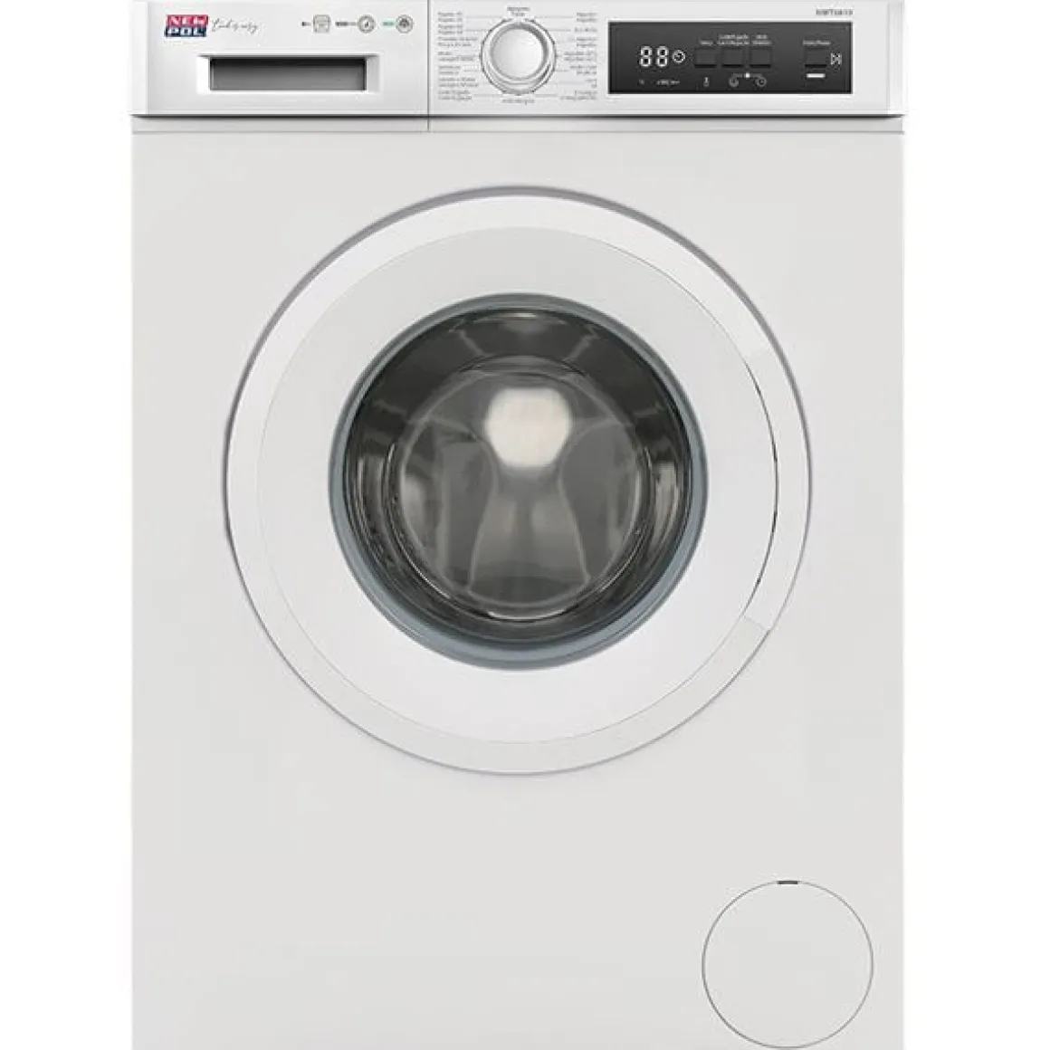 Lavadora carga frontal New Pol NWT0810 8kg 1000 rpm D blanco