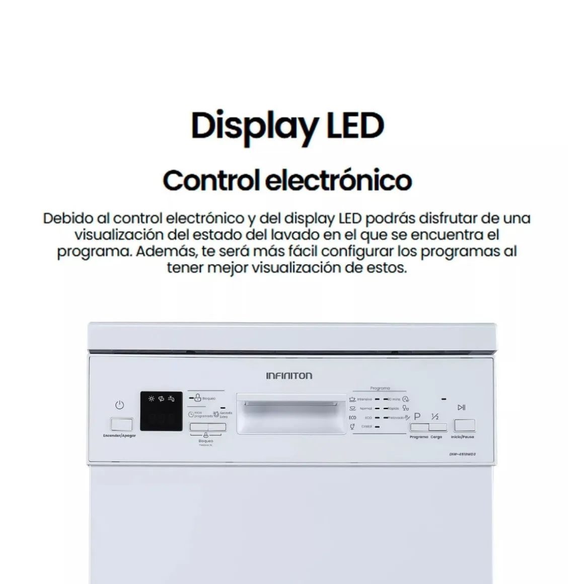 Lavavajillas Infiniton DIW-4510WD3 10 servicios 7 programas D blanco 45 cm