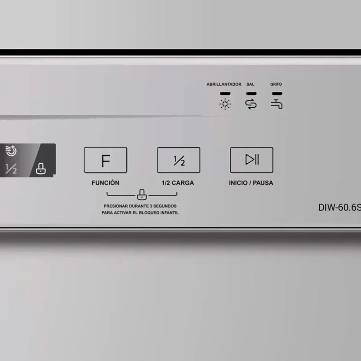 Lavavajillas Infiniton DIW-60.6S 12 servicios 7 programas E inox 59,8 cm