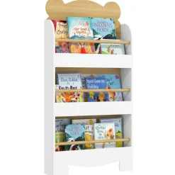 Librería infantil Osito Aiyaplay 3 niveles blanco/natural 110x55x15 cm