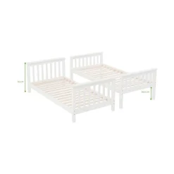 Litera Camila diseño independiente blanco 140x200x99 cm