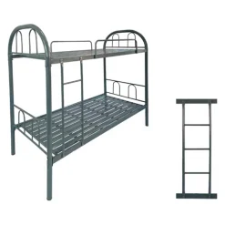 Litera Lazy 2 camas 90x190 cm + 1 escalera gris