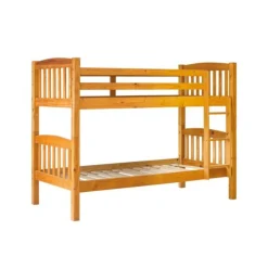 Litera Moon somieres incluidos madera maciza natural 156x205x100 cm