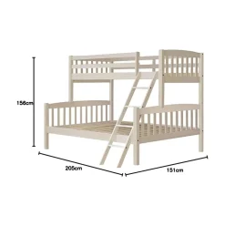 Litera Twink somieres incluidos madera de pino natural 156x205x151 cm
