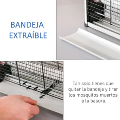 Lámpara anti mosquitos Outsunny 30W luz UV 60 m² plata 26,5x48,5x8,5 cm