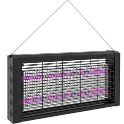 Lámpara antimosquitos Homcom luces LED 60 m² negro 25x49x6 cm