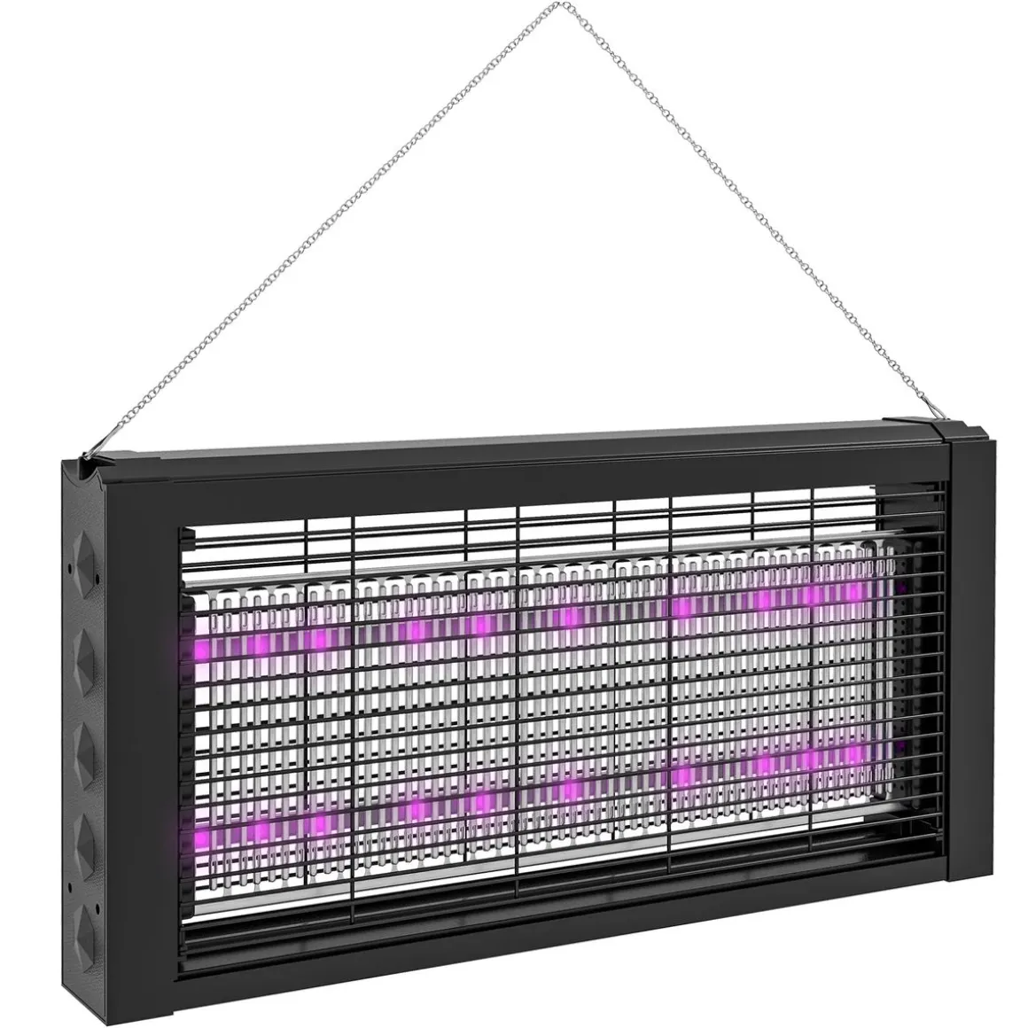 Lámpara antimosquitos Homcom luces LED 60 m² negro 25x49x6 cm