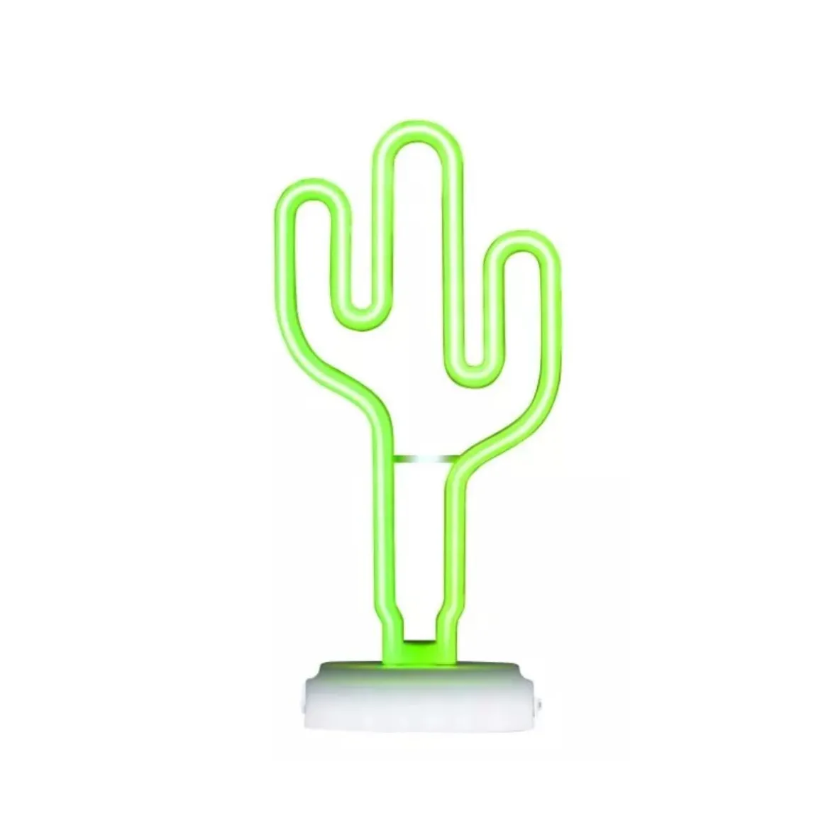 Lámpara de neón luz LED diseño cactus verde