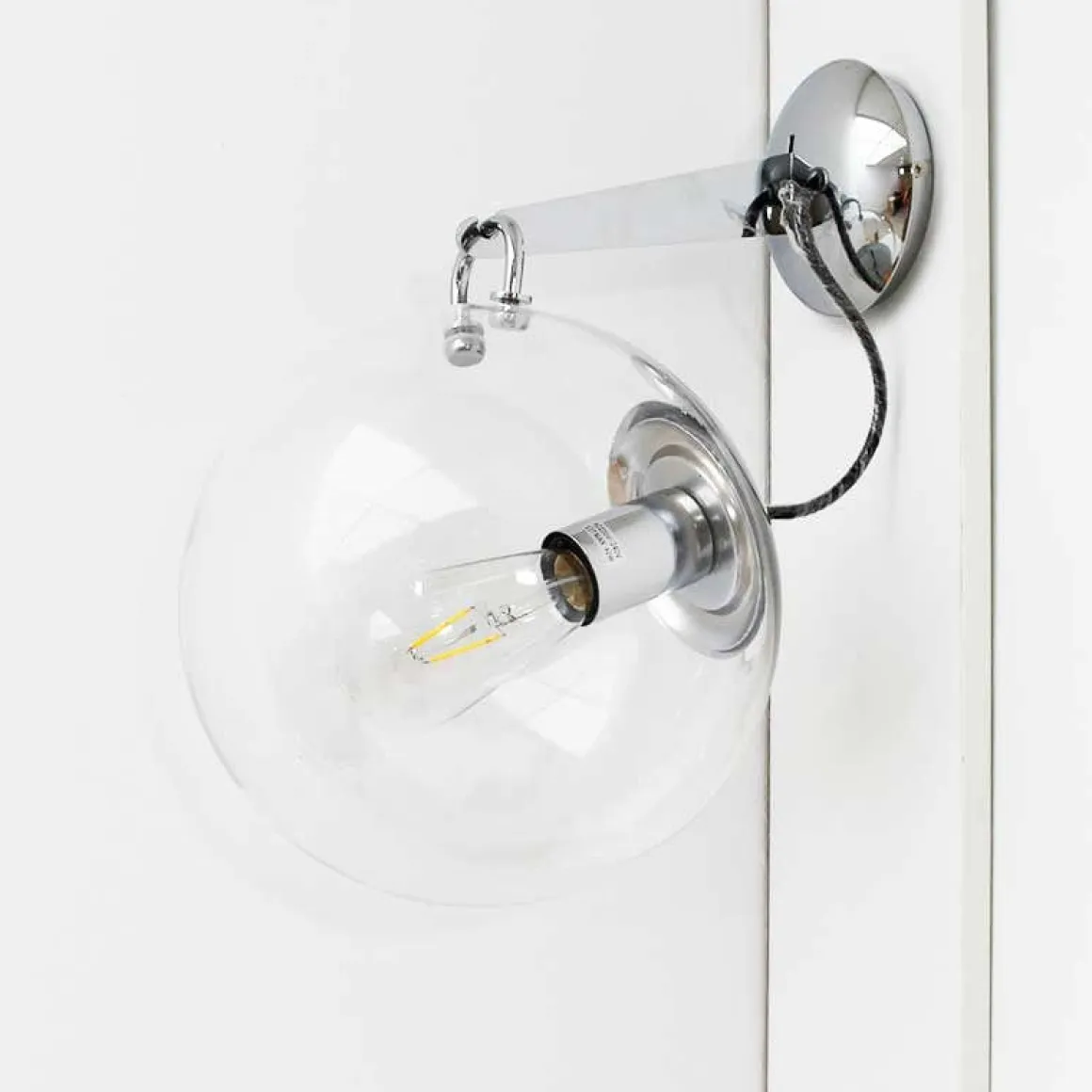 Lámpara de pared Bubble Wall plata Ø20 cm