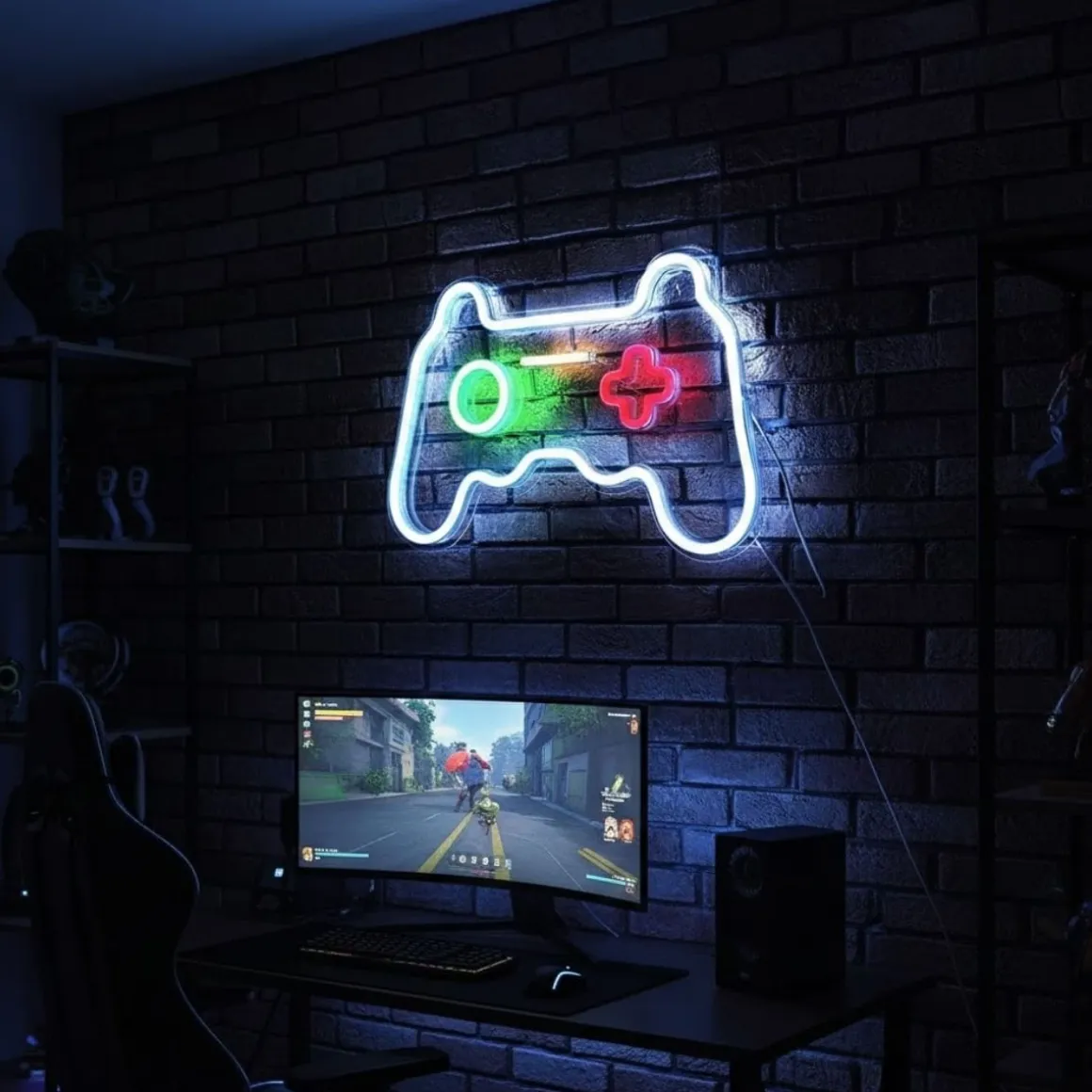 Lámpara de pared luz LED 5W con accesorios de montaje blanco 27x38,5x2 cm