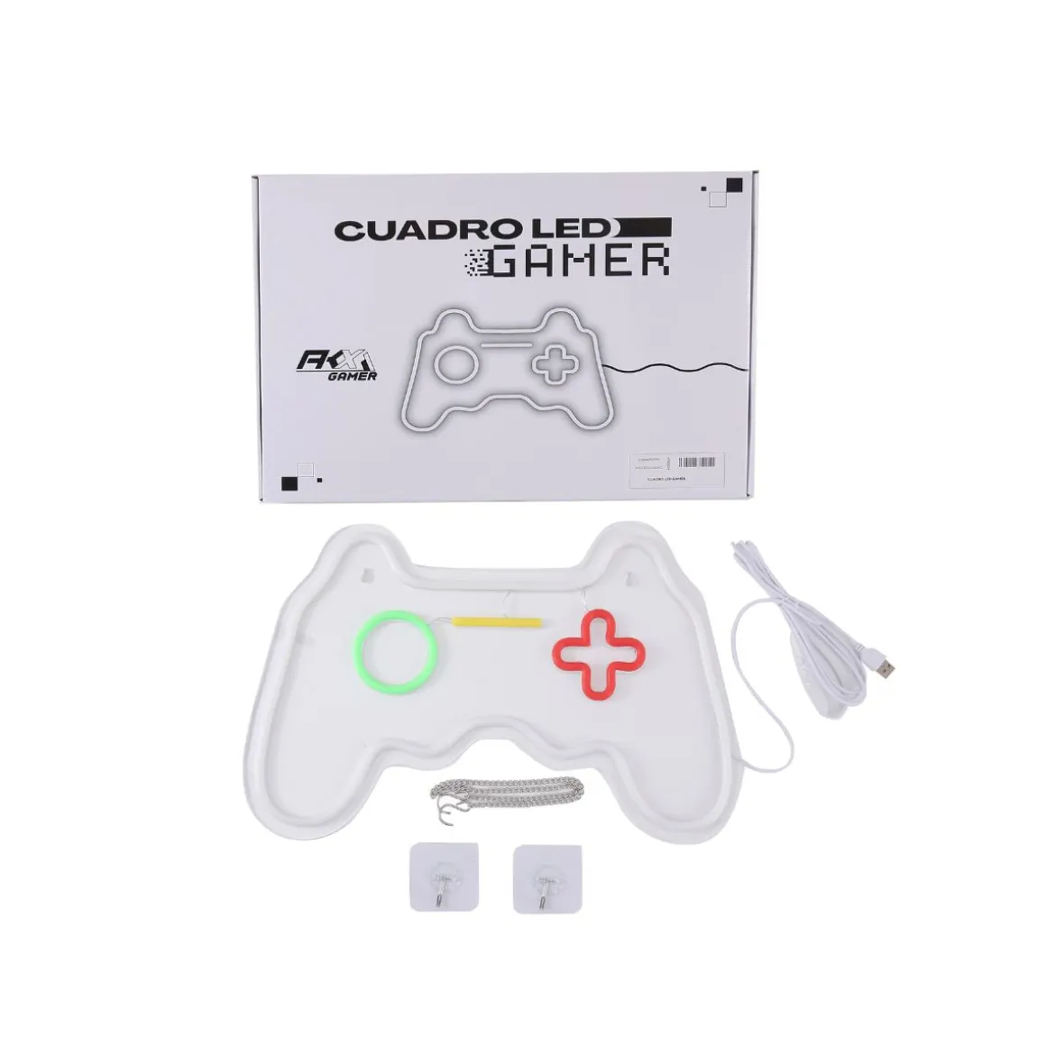 Lámpara de pared luz LED 5W con accesorios de montaje blanco 27x38,5x2 cm