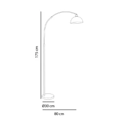 Lámpara de pie Amalfi Bel Air 40W diseño excéntrico Ø30x179 cm