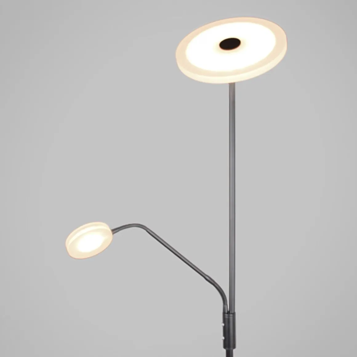 Lámpara de pie Bayani Lumit con lámpara de lectura Ø25x179 cm