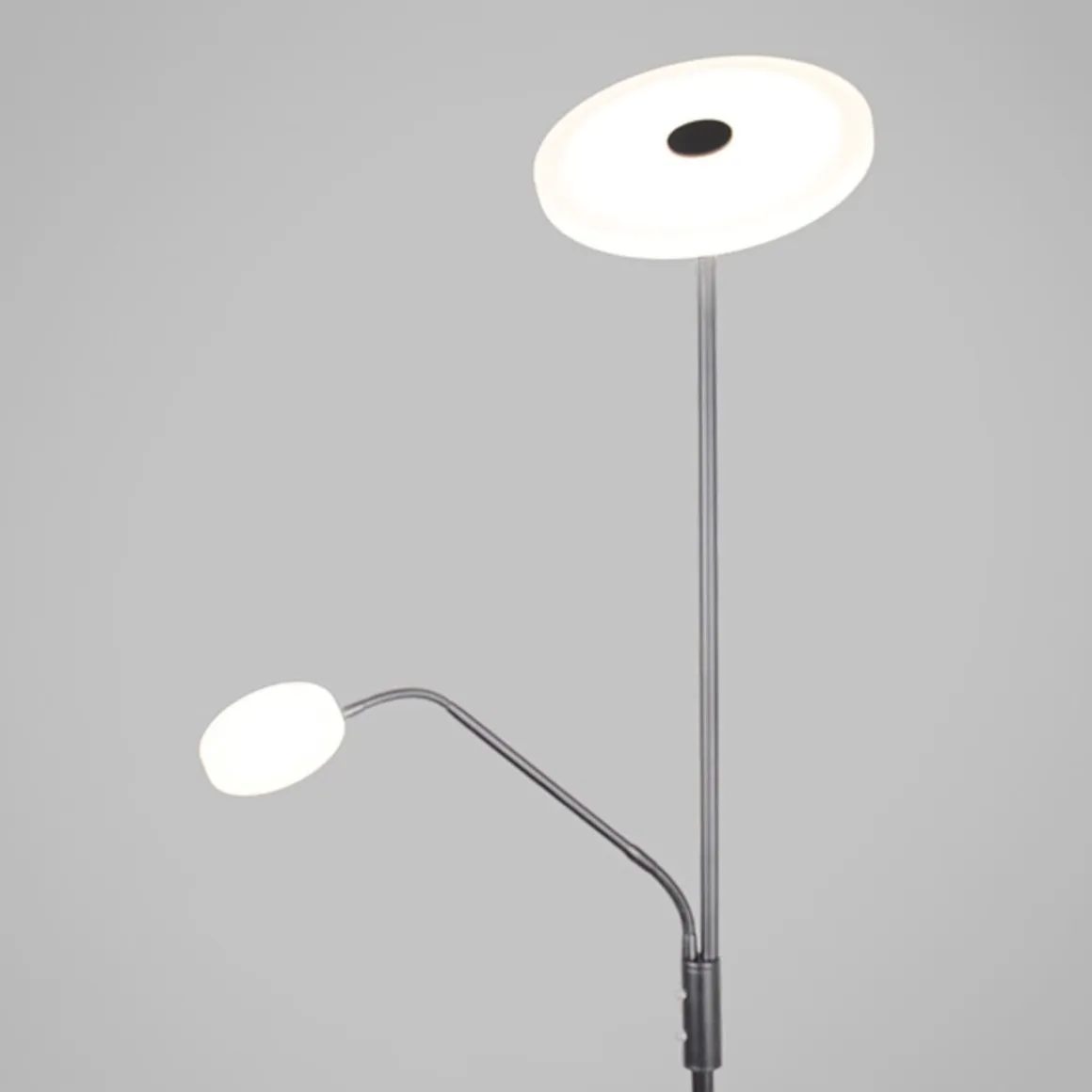 Lámpara de pie Bayani Lumit con lámpara de lectura Ø25x179 cm